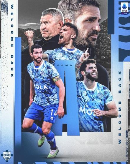 国米推特祝贺科莫升入意甲联赛:我们正在期待另一场伦巴第德比