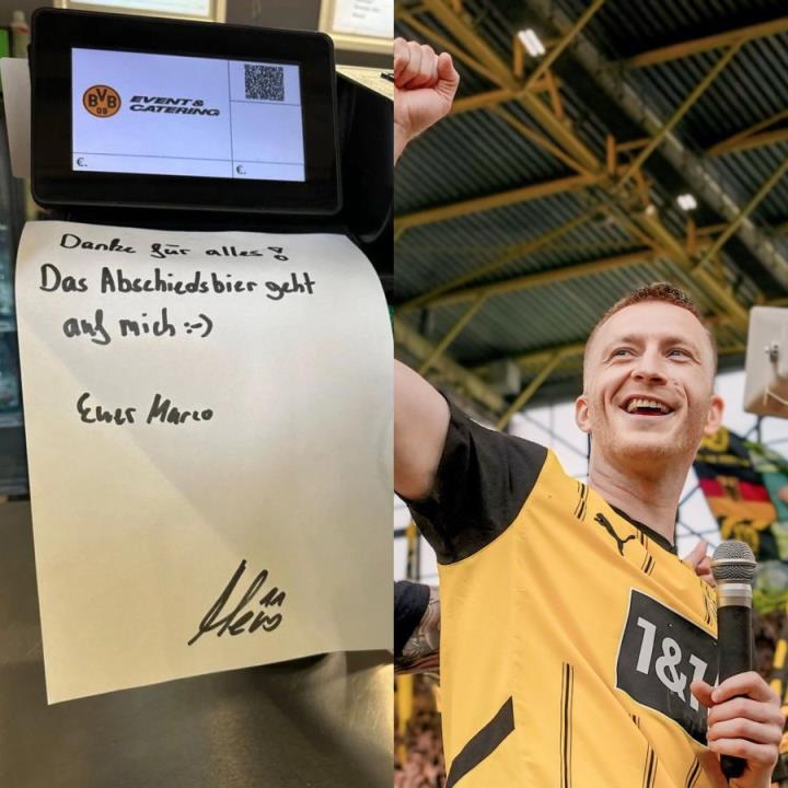 罗伊斯在主场告别战后请球迷喝啤酒:你们畅饮,我买单